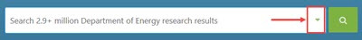 Figure 273169: Access advanced search - select green drop-down arrow