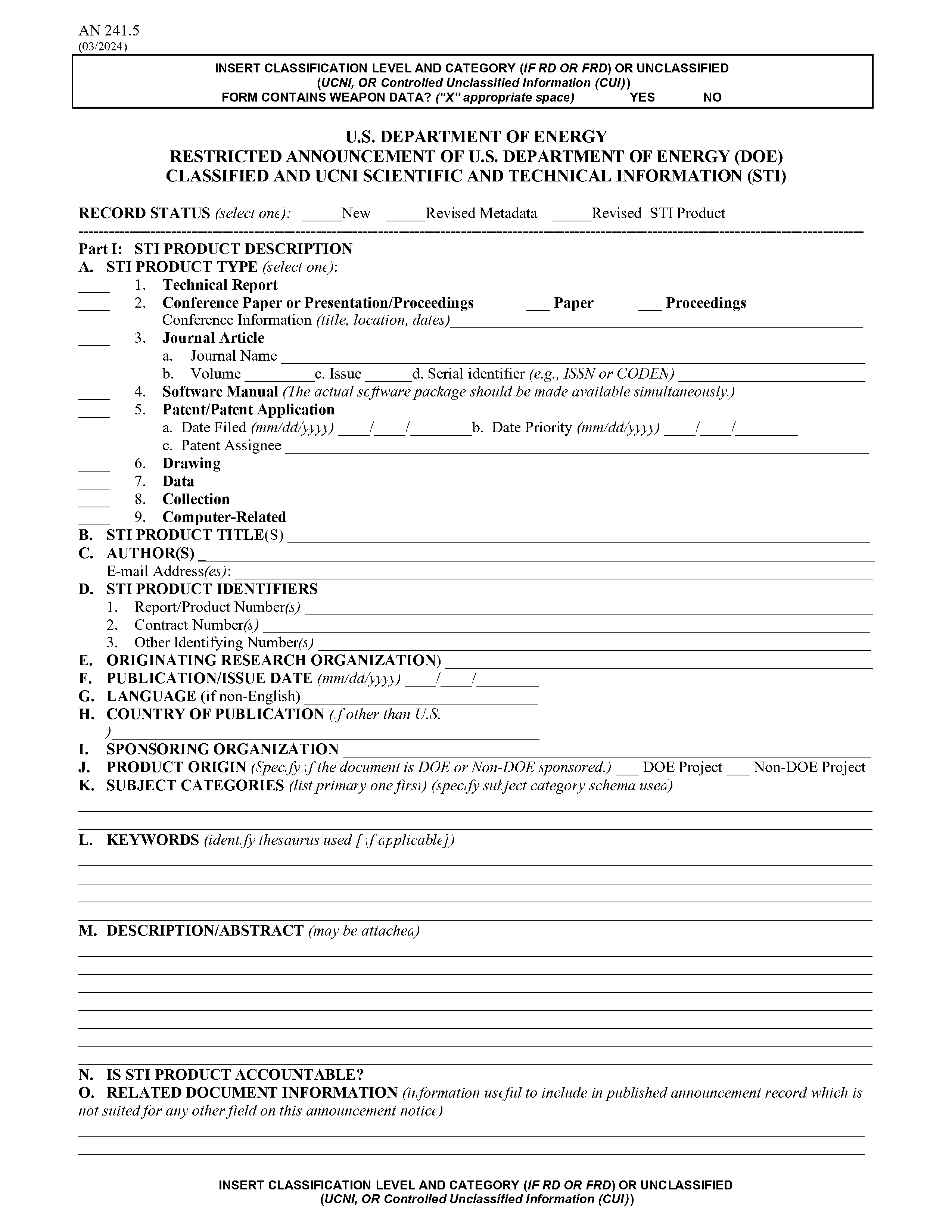 Figure 276232: Classified 241.5 Page 1