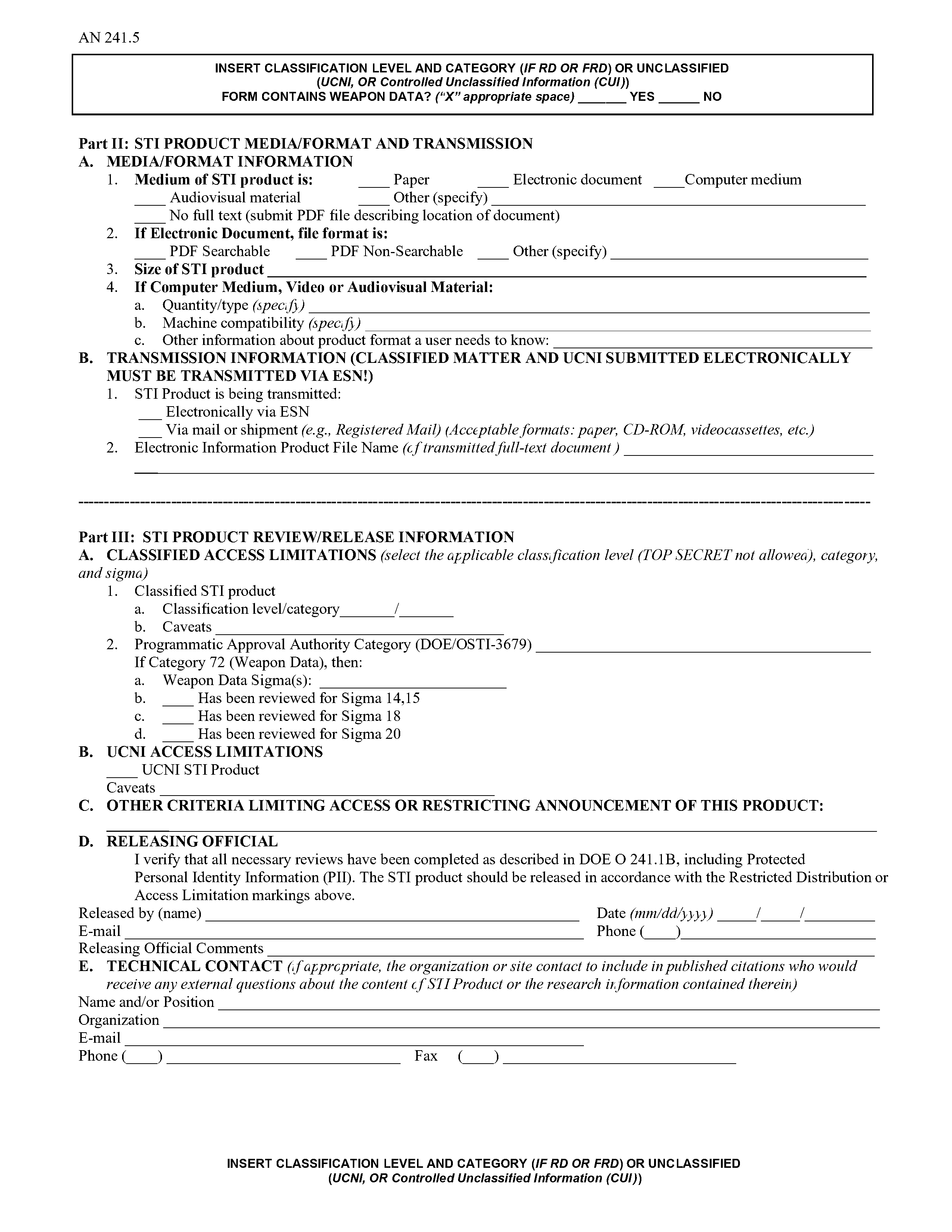 Figure 276233: Classified 241-5 Page 2