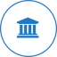 Icon depicting a Classical-style government building