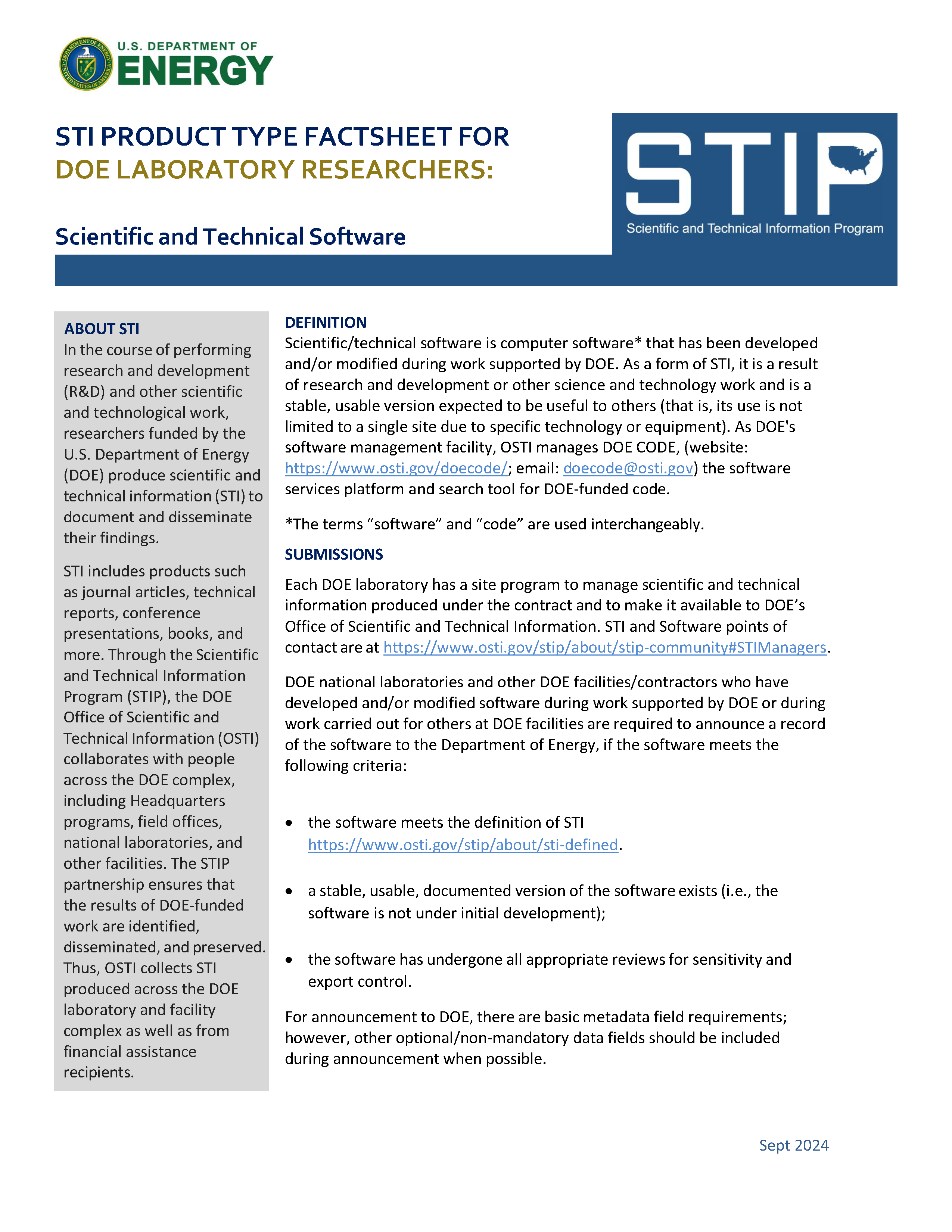 Scientific and Technical Software - Labs Page 1